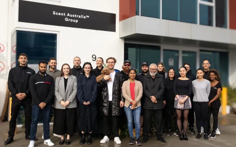 The Scent Australia Group team outside their Melbourne headquarters